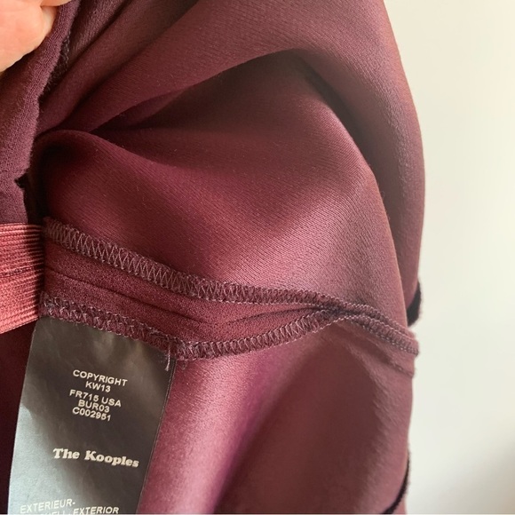 THE Kooples Crepe Viscose Shift Dress in Wine Color Size L - Picture 10 of 16